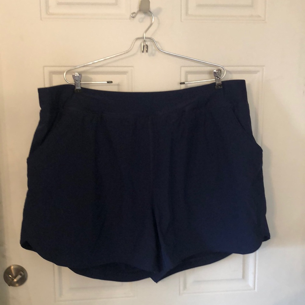 Lands’ End Navy Blue Swim Shorts